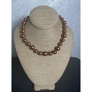 Vintage Style Beaded Necklace With Lobster Clasp & Adjustable Chain